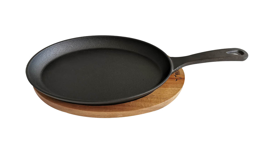 SARTEN IRON CAST BASE MADERA WAYU