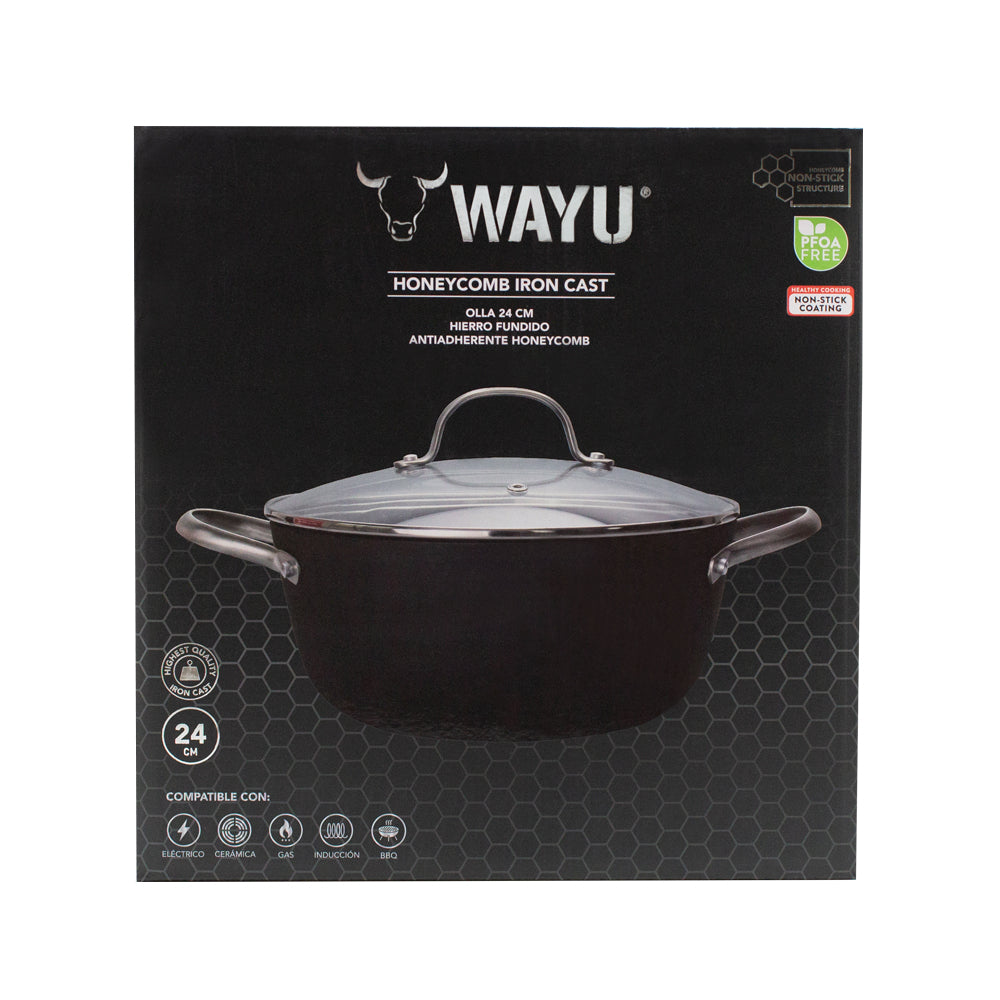 
                  
                    OLLA 24CM C/TAPA IRON CAST HONEYCOMB WAYU
                  
                
