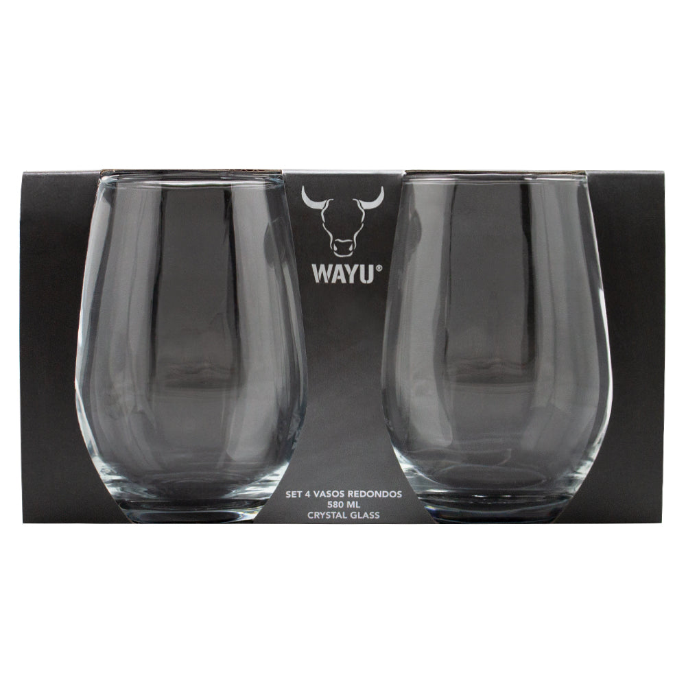 
                  
                    SET 4 VASOS REDONDOS VIDRIO WAYU
                  
                