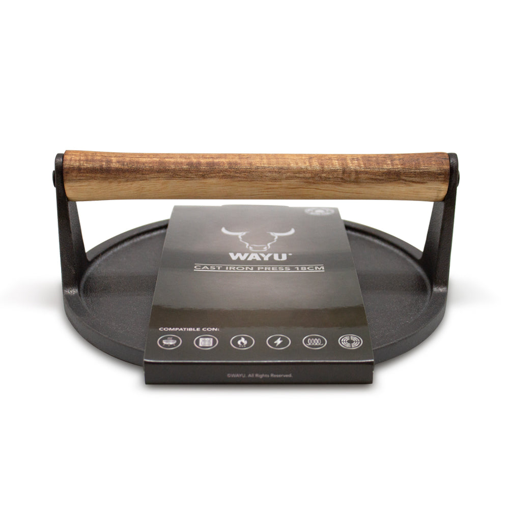 
                  
                    PRENSA REDONDA 18CM IRON CAST WAYU
                  
                