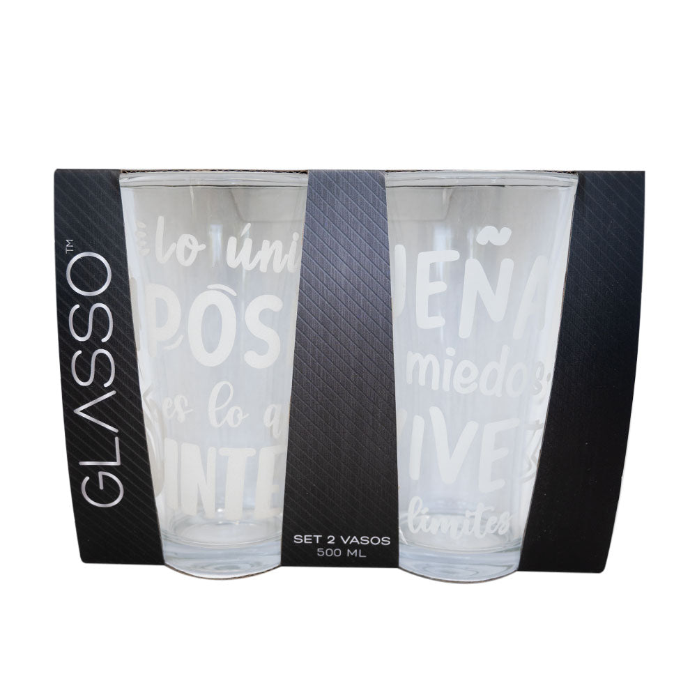 SET 2 VASOS EMOTIONS GLASSO