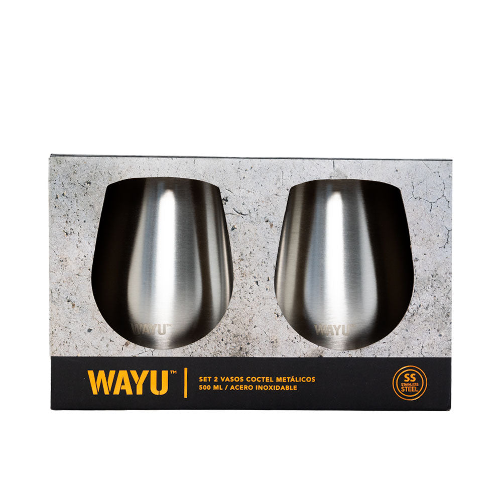 
                  
                    Set 2 Vasos Cocktail Metalicos 500ml Wayu
                  
                