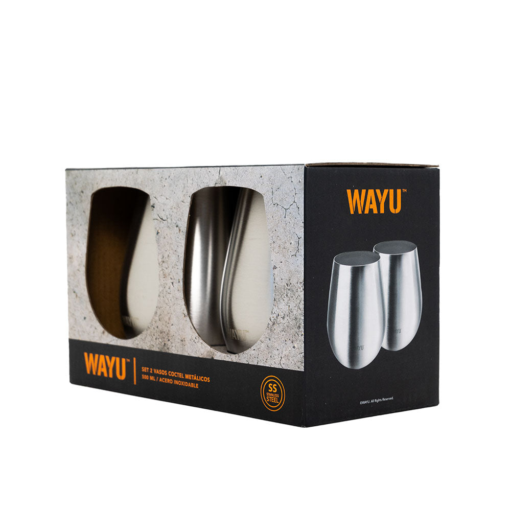 
                  
                    Set 2 Vasos Cocktail Metalicos 500ml Wayu
                  
                
