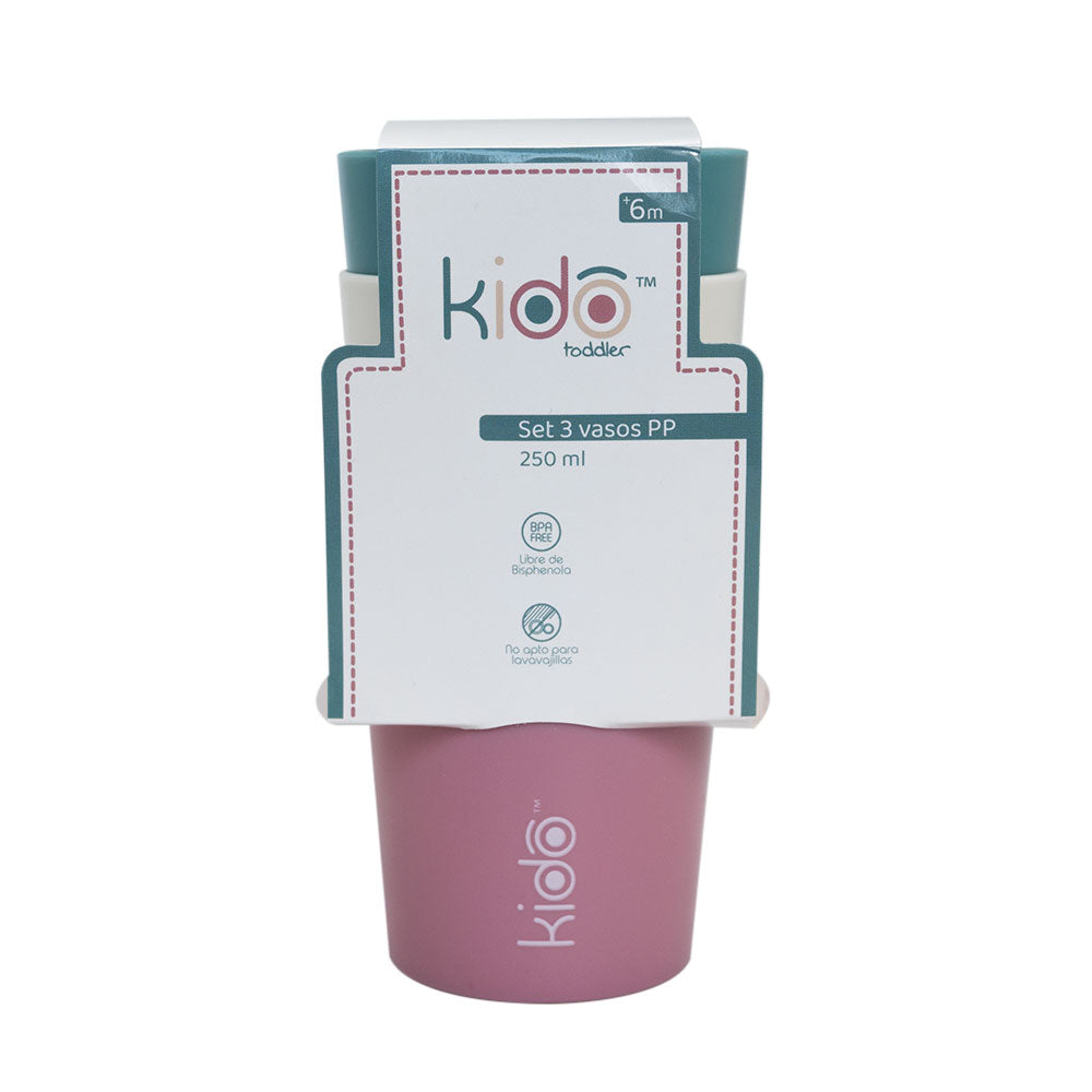 
                  
                    Set 3 Vasos PP 250ml Kido
                  
                