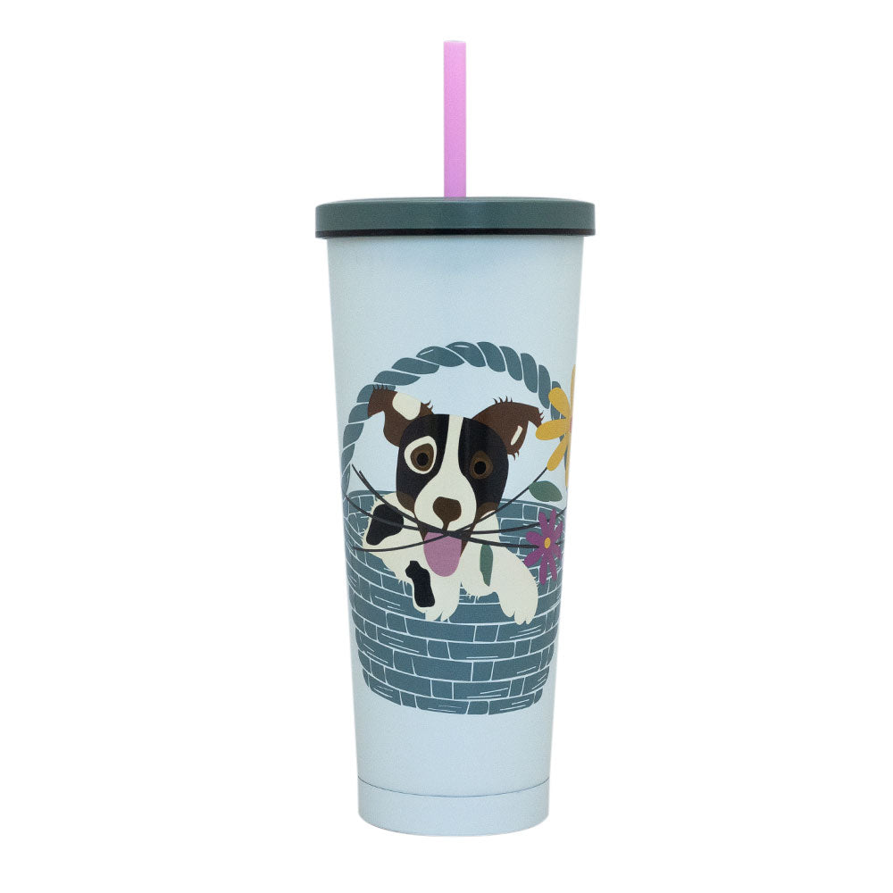 Vaso tumbler Pet Flowers
