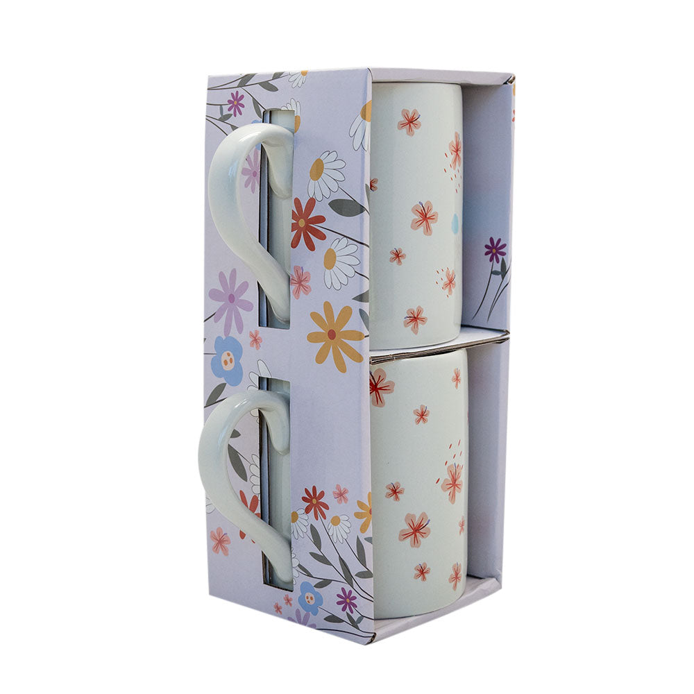 Set 2 Tazones Duo 330ml Pet Flowers