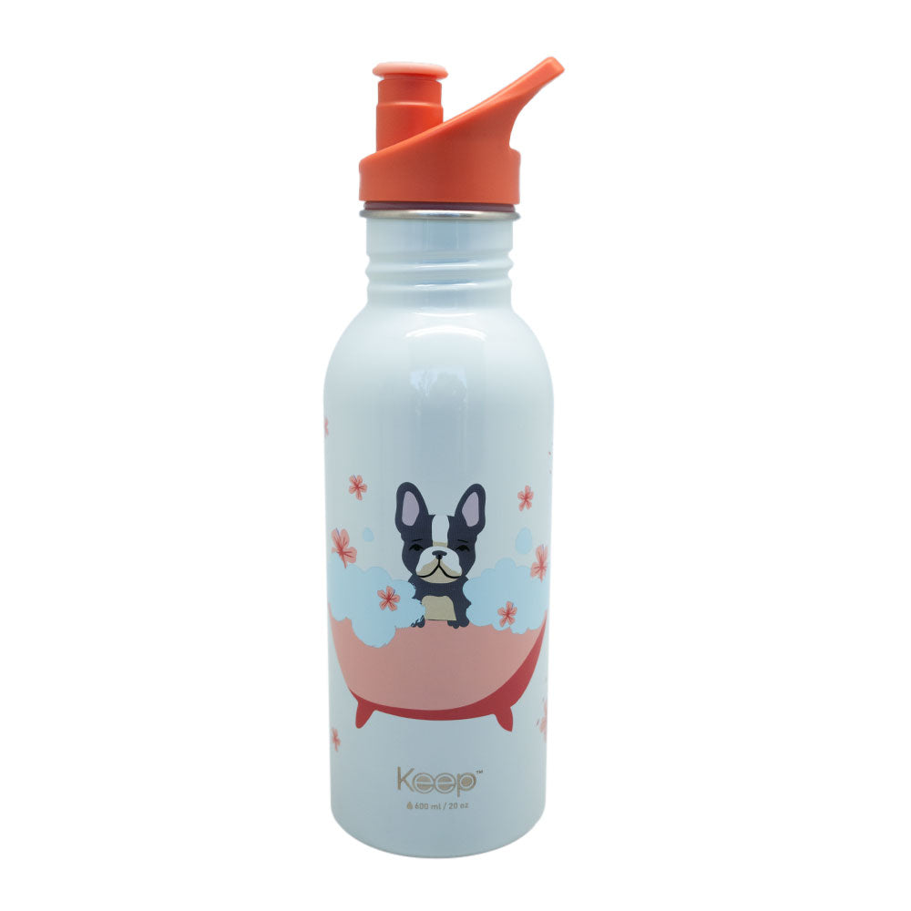 Botella Metalica 600Ml Pet Flowers