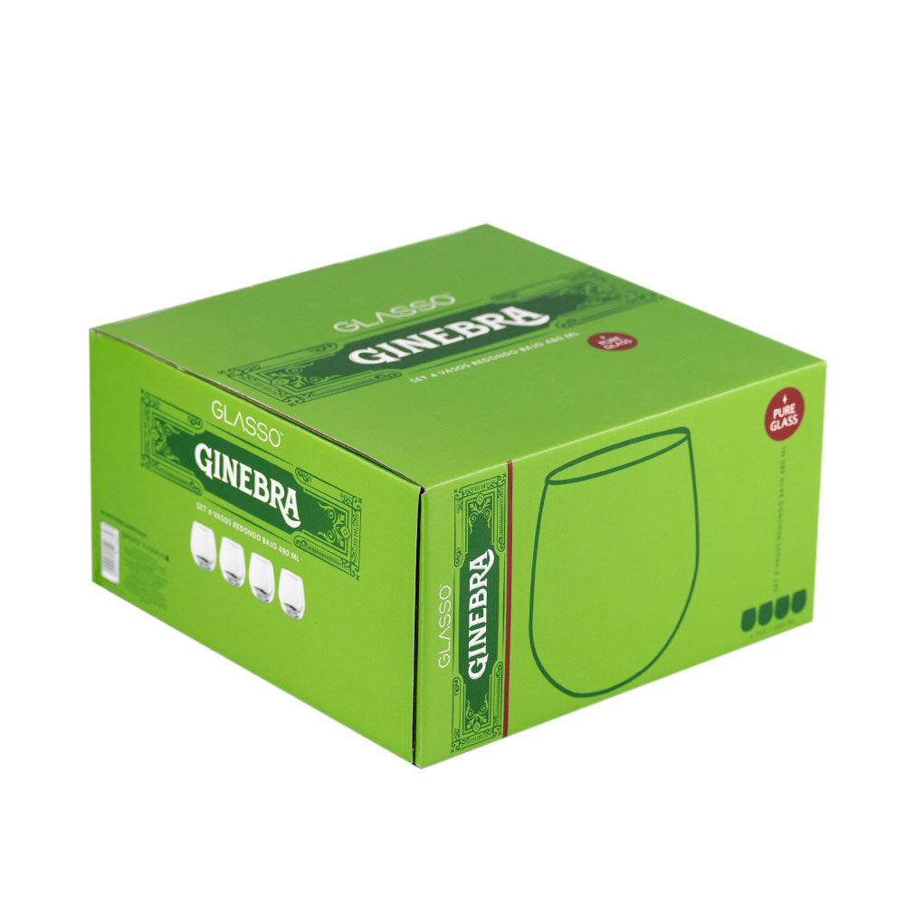 
                  
                    Set 4 Vasos Redondo Bajo 480cc Ginebra Glasso
                  
                