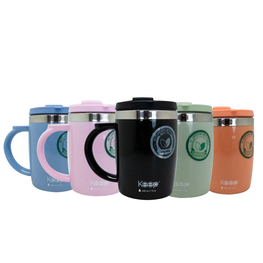 MUG TERMO COLORES 400ML KEEP