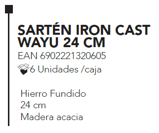 
                  
                    SARTÉN IRON CAST WAYU 24 CM
                  
                
