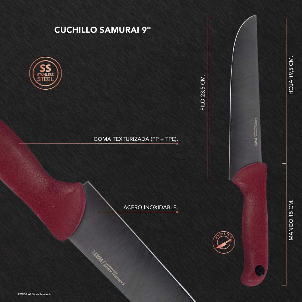 
                  
                    CUCHILLO SAMURAI 9" WAYU
                  
                