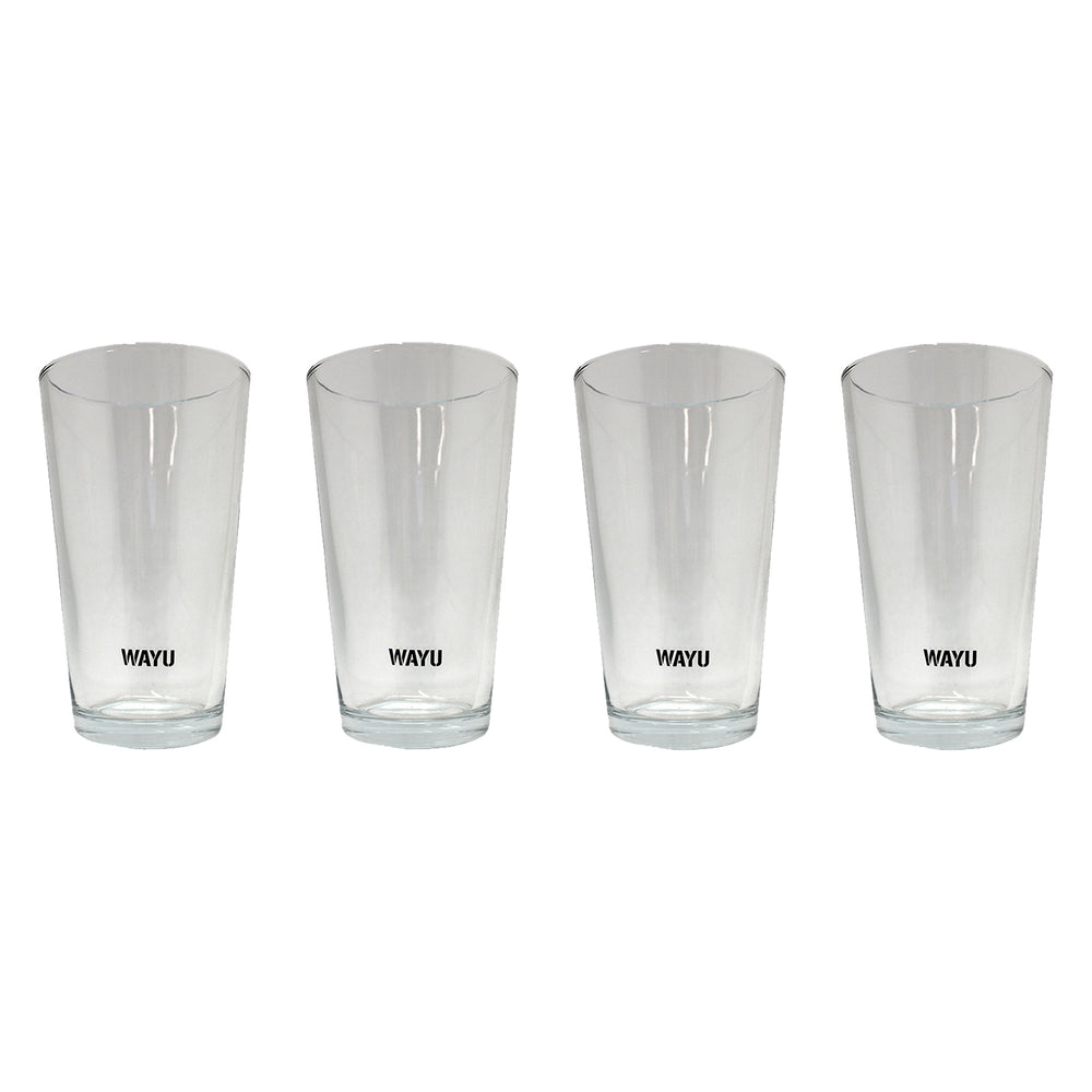SET 4 VASOS VIDRIO WAYU