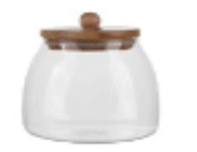 FRASCO VIDRIO 700 ML CON TAPA DE BAMBOO GLASSO DAILY