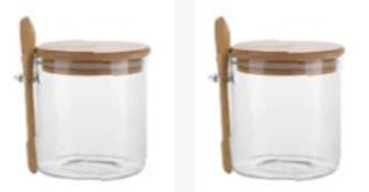 SET 2 CANISTER REDONDOS GLASSO