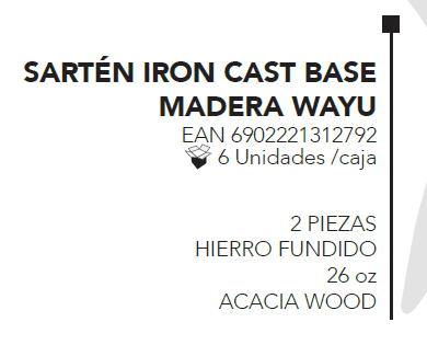 
                  
                    SARTEN IRON CAST BASE MADERA WAYU
                  
                