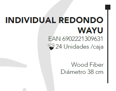 
                  
                    INDIVIDUAL REDONDO WAYU
                  
                