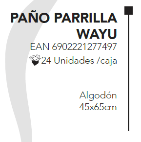 
                  
                    PAÑO PARRILLA WAYU
                  
                