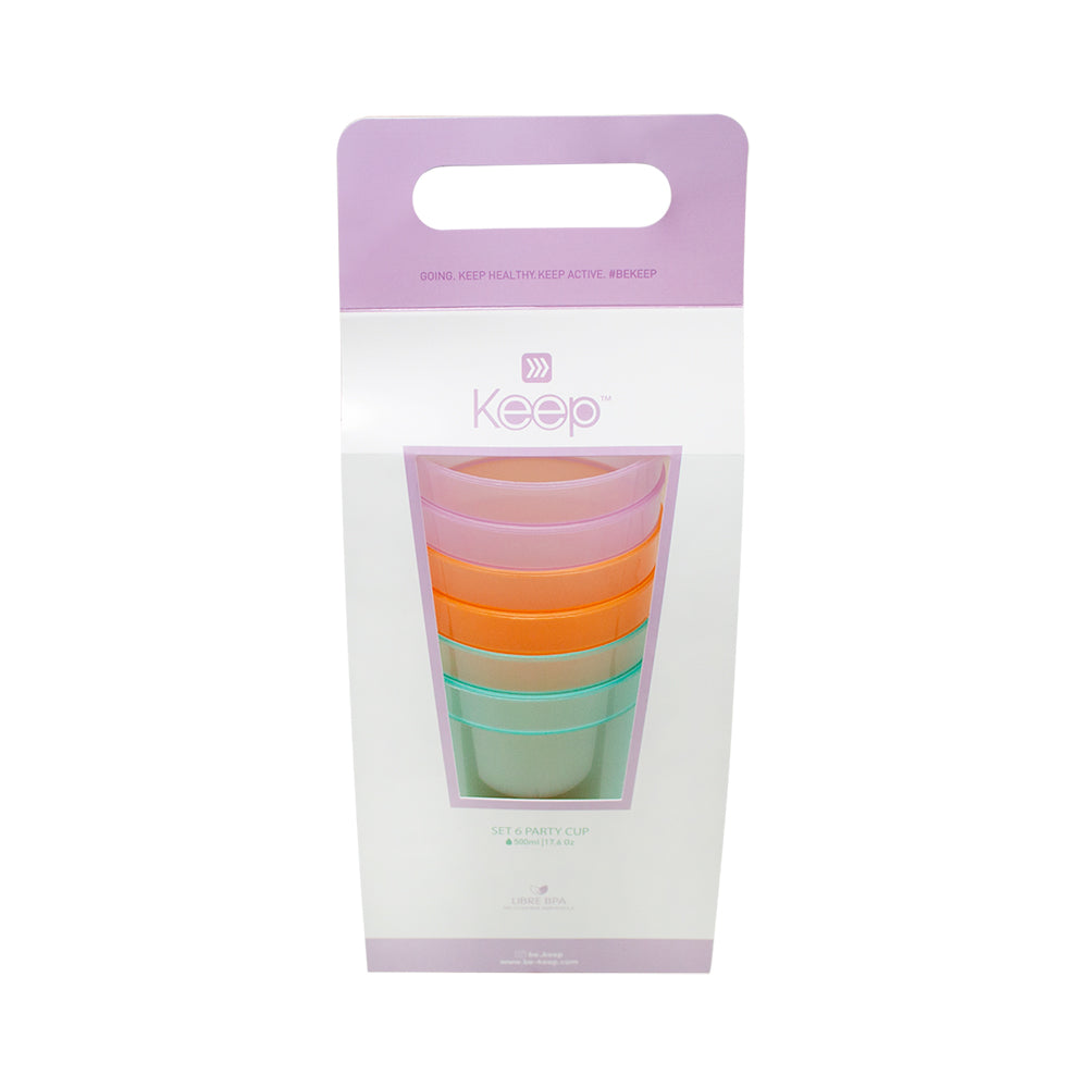 SET 6 VASOS PP 500 ML KEEP